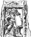 Надгробие гладиатора - провокатора на кладбище