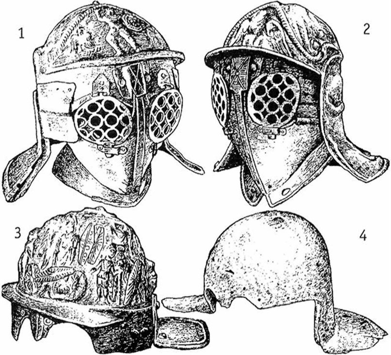 Гладиаторские шлемы, тип I. 1 - Помпеи (Национальный