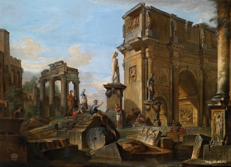 Джованни Паоло Панини – Каприччо с римскими руинами и аркой Константина