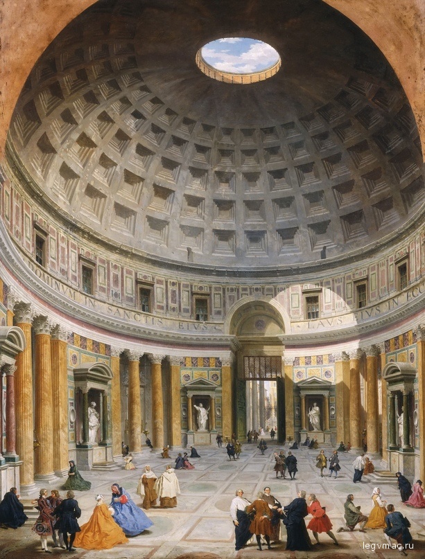 Джованни Паоло Панини – Интерьер римского пантеона