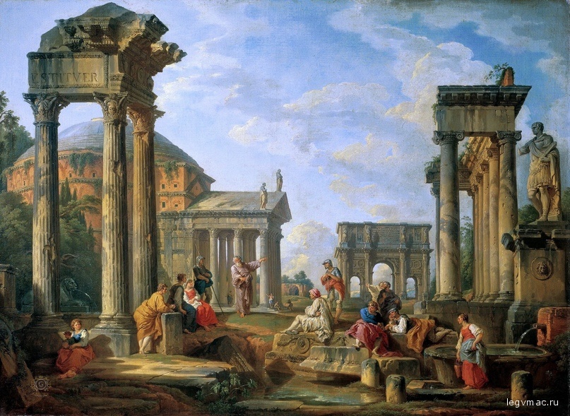 Джованни Паоло Панини – Проповедь среди римских руин