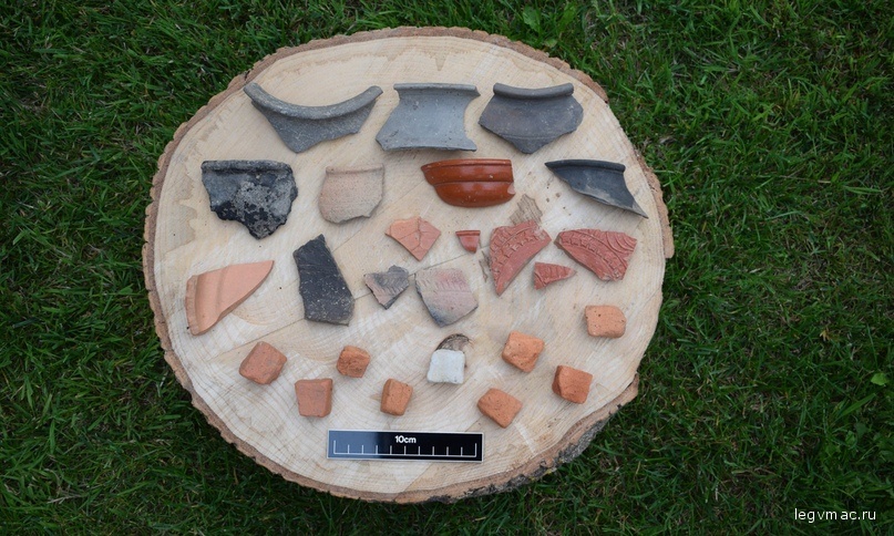 Hundreds of Roman pottery sherds have been found at the site. Photograph: Digventures