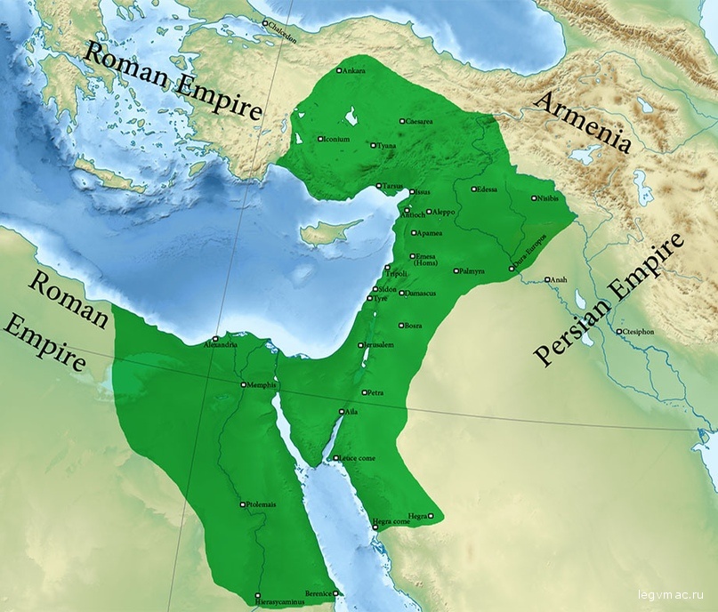 Карта Пальмирской империи Септимии Зенобии.