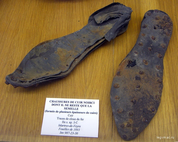 2nd century hobnail shoe.