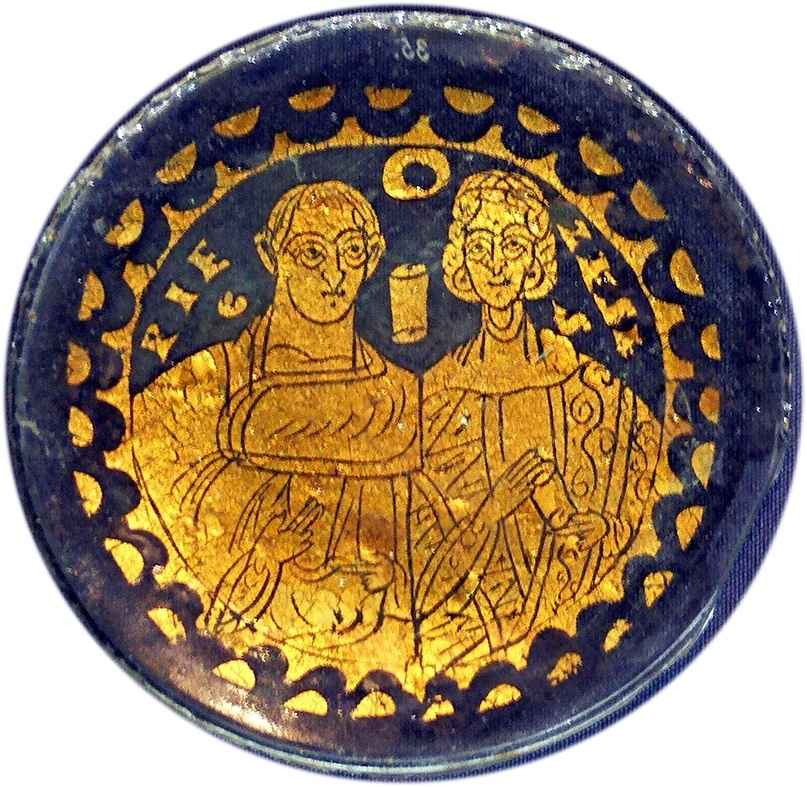 4th century married couple, inscribed 