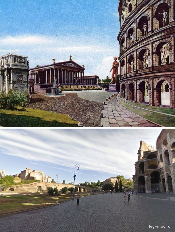Колизей и вид на Храм Венеры и Ромы