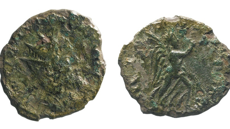 Монета Ульпия Корнелия Лелиана из Кембриджшира, 269 год. Фото: HIGHWAYS ENGLAND
