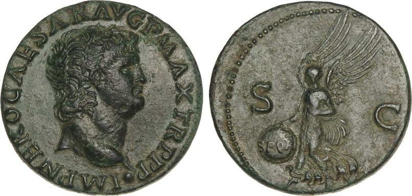 1 Асс Римская империя (27BC-395) Бронза Нерон (37- 68)