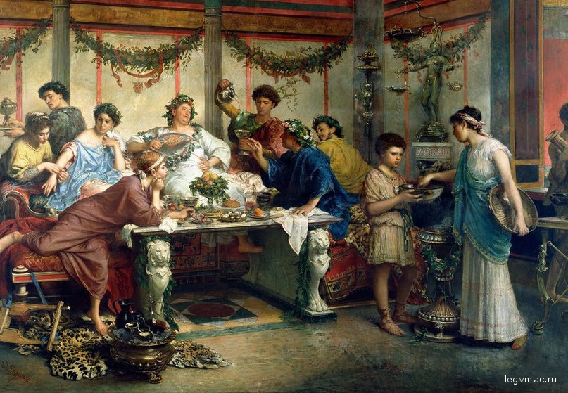 Римский пир, 1875 год
Художник Роберто Бомпиани