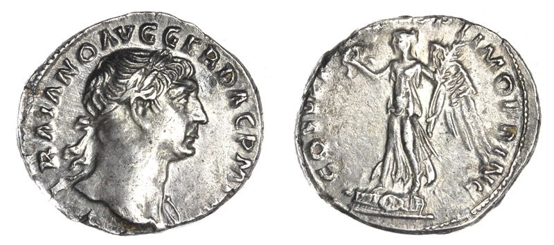 Римская империя. Денарий, Траян (98-117 гг)