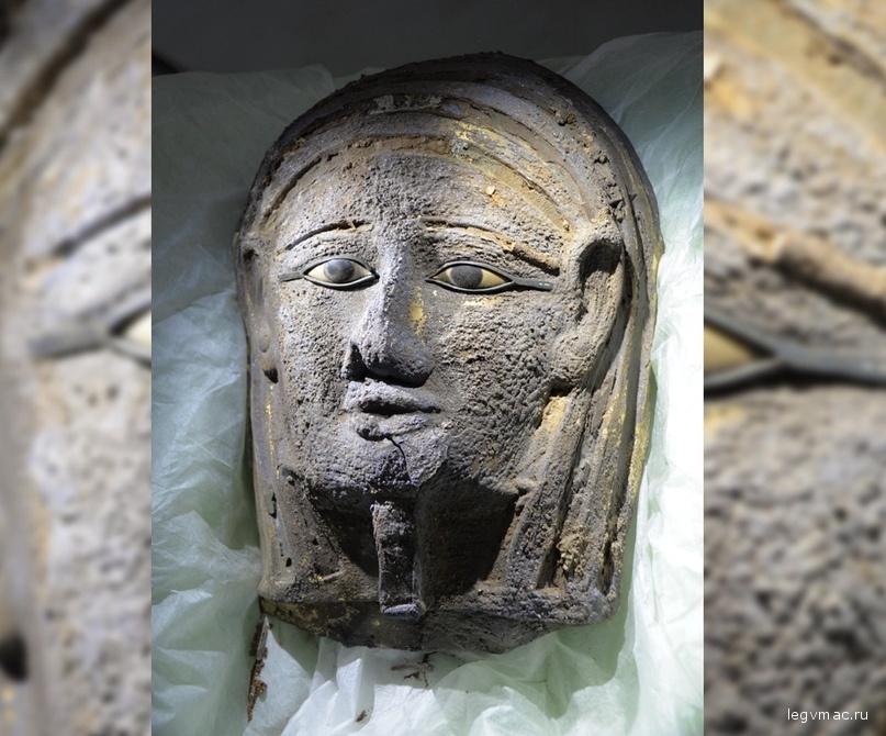 На лице мумии была найдена серебряная маска с позолотой.
Авторы: Университет Тюбингена, Рамадан Б. Хусейн
