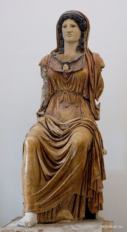 Minerva (Athena), Graeco-Roman statue (alabaster, basalt, marble, plaster), 1st century BC / 1st century AD, (Palazzo Massimo alle Terme, Rome).