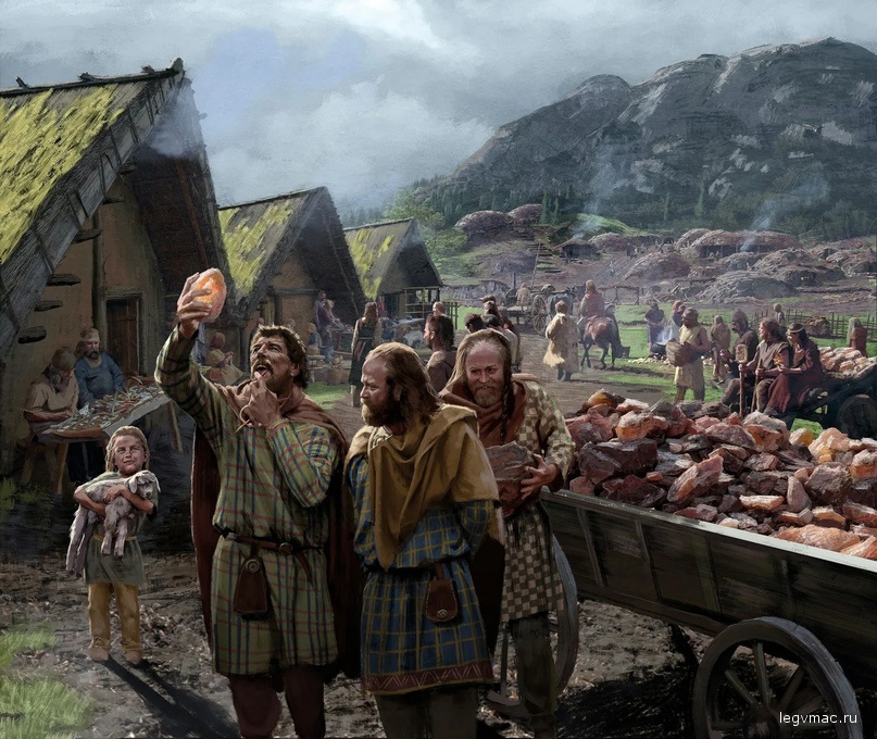 Mining and selling salt was central to the flowering of Celtic culture in Hallstatt (located in modern Austria) during the Iron Age.
PHOTOGRAPH BY ILLUSTRATION BY SAMSON GOETZE