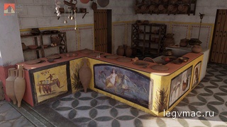 Reconstrucci?n virtual en 3D de una taberna romana (thermopolium o caupona) de Pompeya