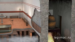 Virtual reality of the Port Thermal Baths hypocaust. Roman Forum District
