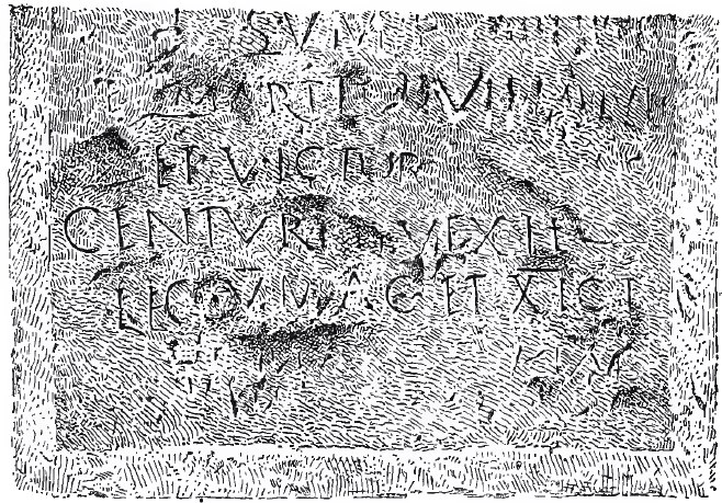 Фрагмент римской надписи с упоминанием Legio V Macedonica найденной недалеко от Бирии