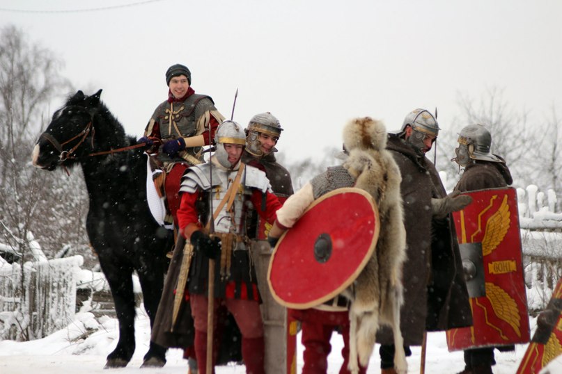 Римские легионеры в зимнем дозоре