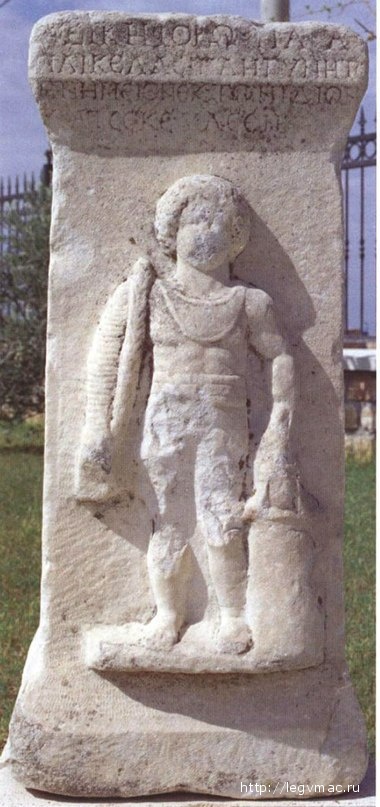 Надгробие гладиатора Никефороса. Археологический музей, Гиераполь