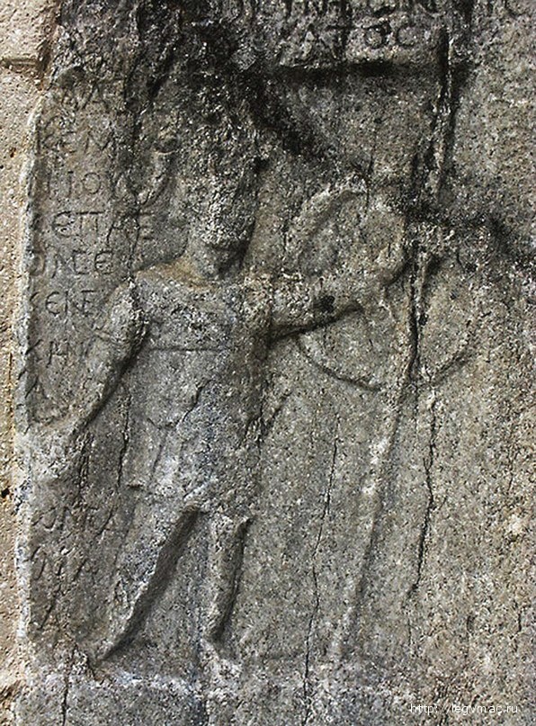 Вотивное изображение гладиатора, Филиппи, Греция.