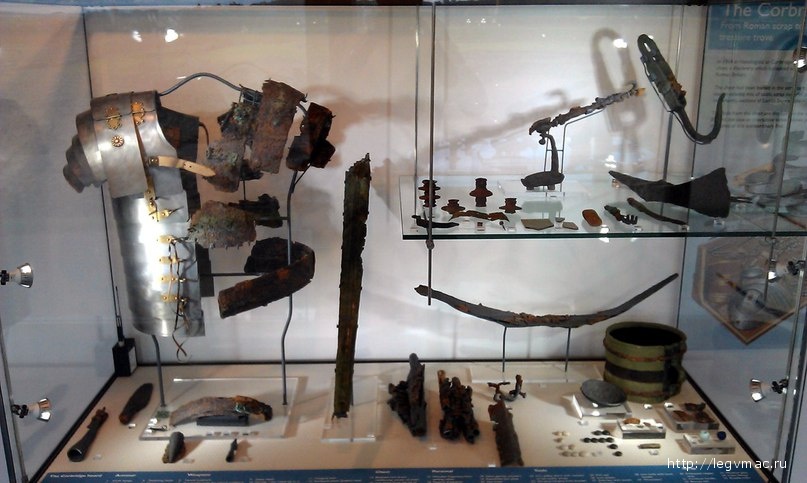 The new (July 2012) Corbridge Hoard display at Corbridge Roman Museum.