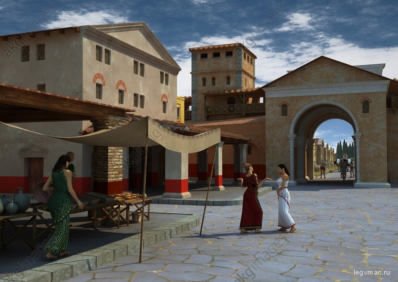 Ostia Antica/Panorama from the East/3D Image