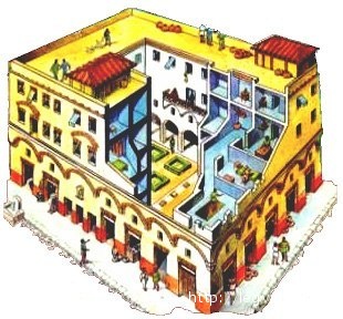 Инсулы - многоэтажные римские дома.