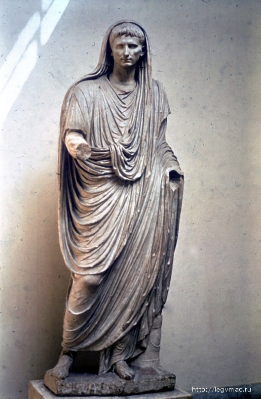 Augustus As Pontifex, Marble 
Location: Italy: Rome.