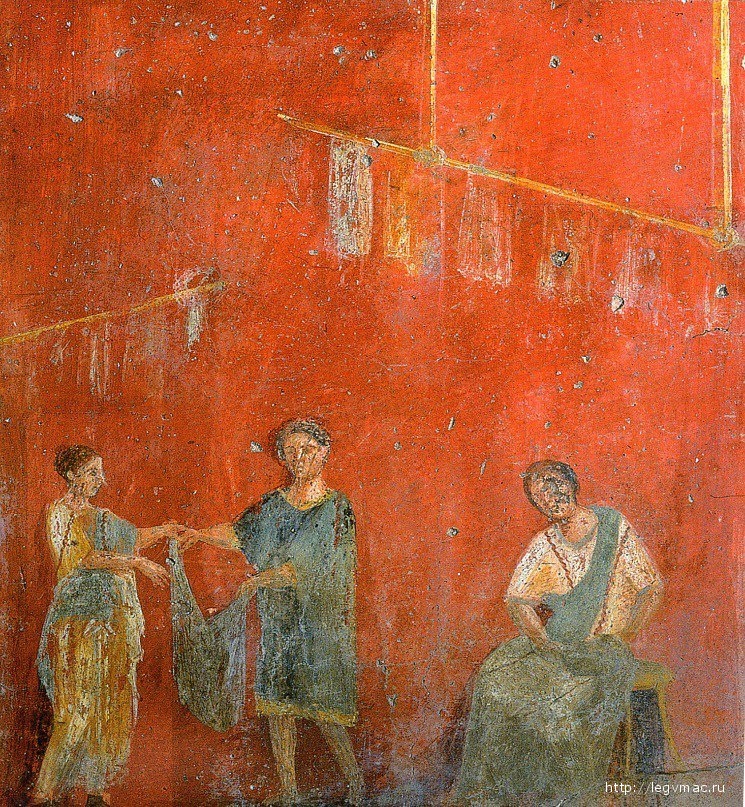 Фуллоны за работой
фреска из Помпей