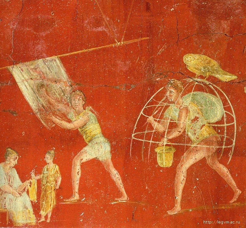 Фуллоны за работой
фреска из Помпей