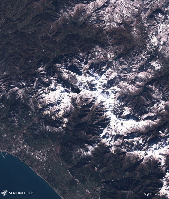 Италия под снежным покровом: фото с космической станции