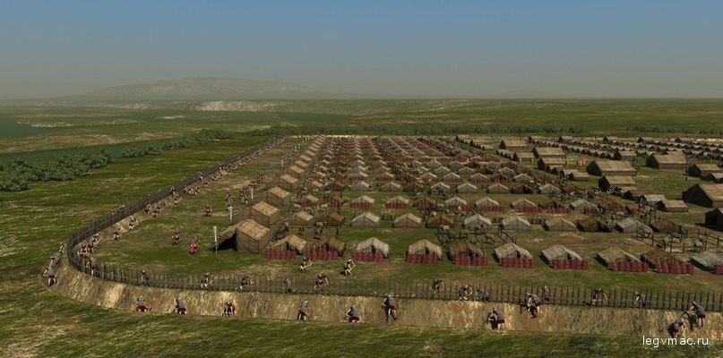 Строительство римского лагеря.